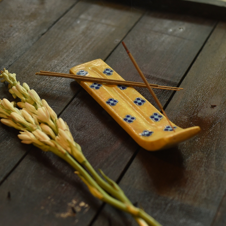 Shop Rajnigandha + Gulabari + Kesariya ~ Incense Sticks Handcrafted With Natural Herbs ( Set of Three )