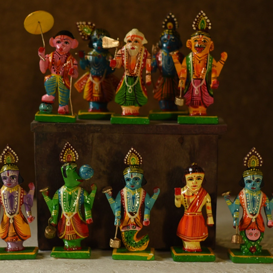 shop Handmade Wooden toy - Dasha Avatar (Set of Ten)