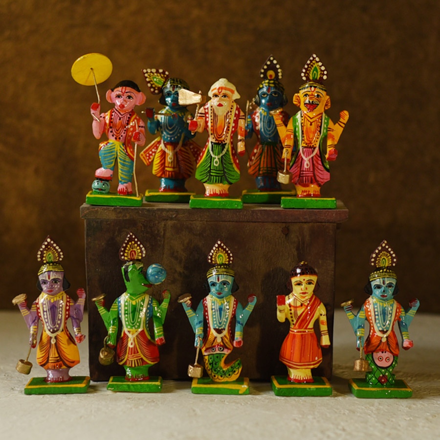 shop Handmade Wooden toy - Dasha Avatar (Set of Ten)