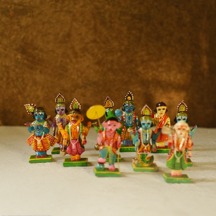 shop Handmade Wooden toy - Dasha Avatar (Set of Ten)