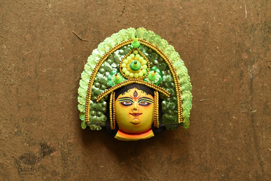 shop Handmade Paper Mache Chhau Mask - Durga Maa