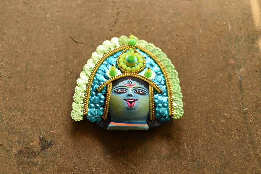 shop Handmade Paper Mache Chhau Mask - kaali