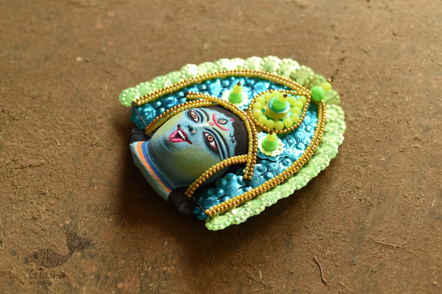 shop Handmade Paper Mache Chhau Mask - kaali