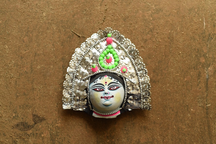 shop Handmade Paper Mache Chhau Mask - goddess gauri