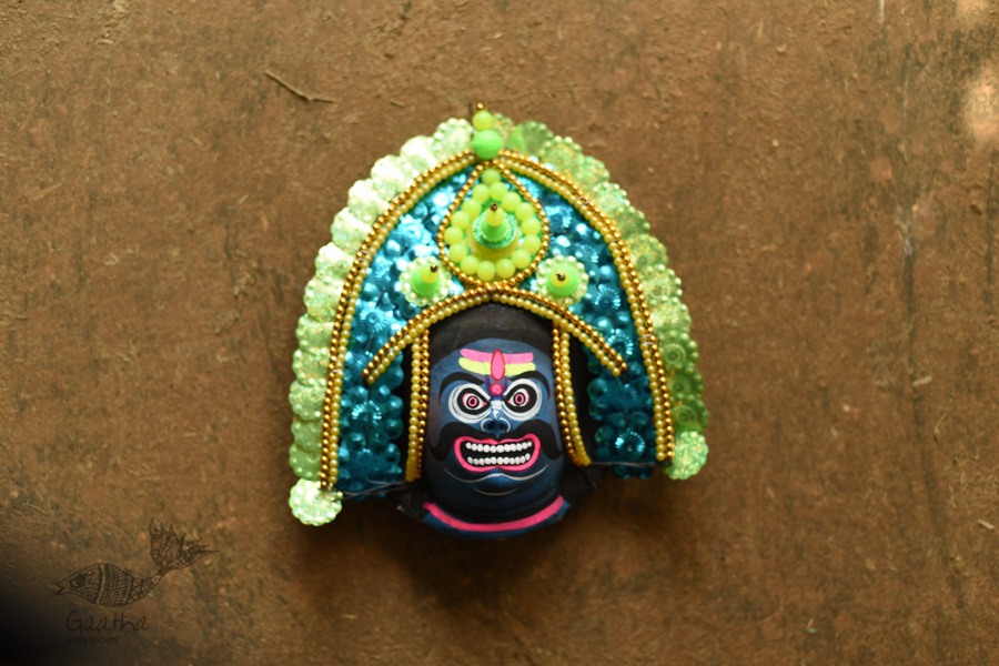 shop handmade chhau mask of Raavan - paper mache