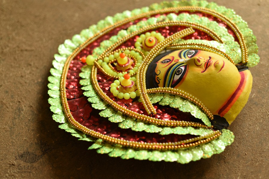 shop Handmade Paper Mache Chhau Mask - Durga Maa