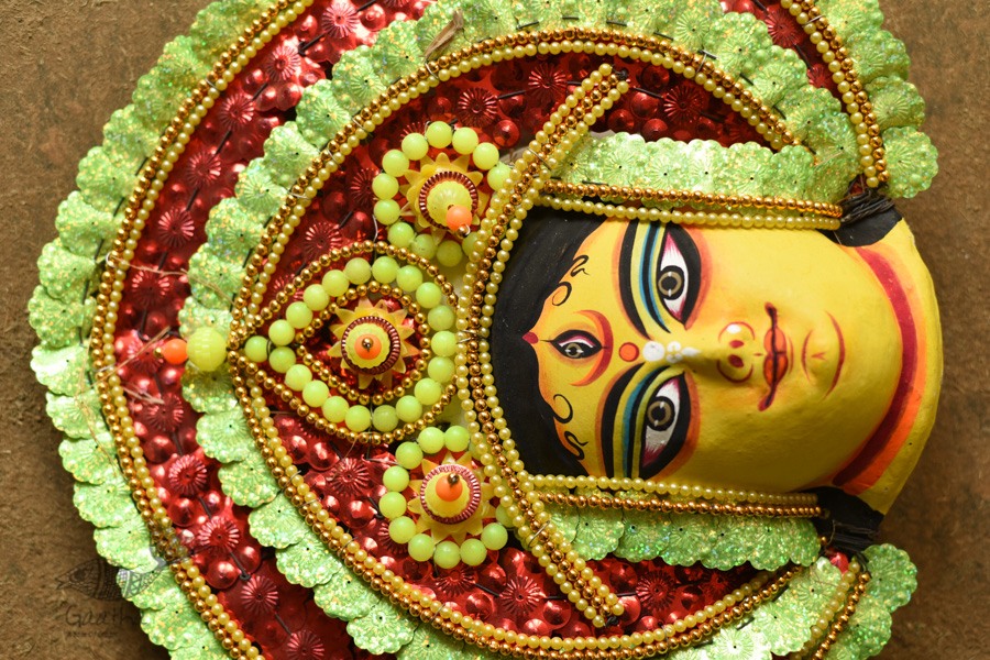 shop Handmade Paper Mache Chhau Mask - Durga Maa