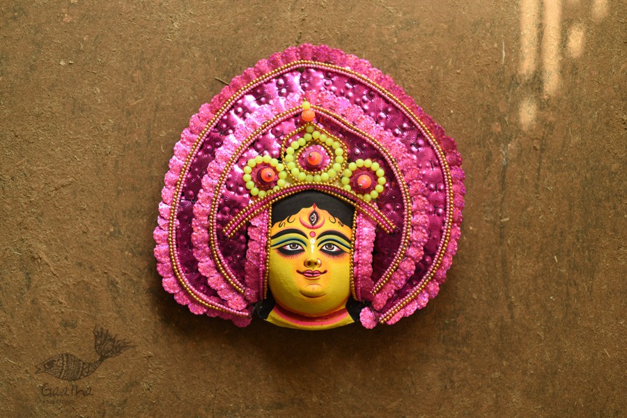 shop Handmade Paper Mache Chhau Mask - Durga Maa