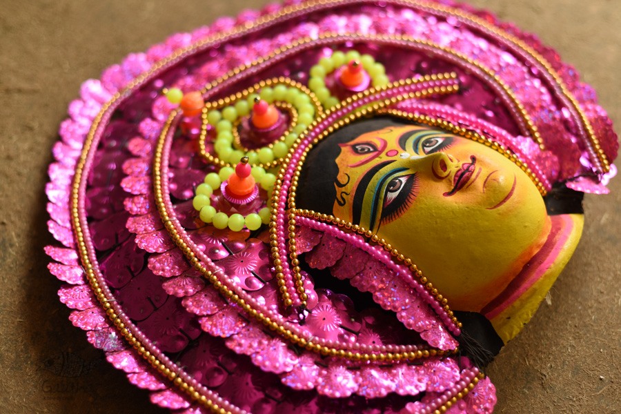 shop Handmade Paper Mache Chhau Mask - Durga Maa