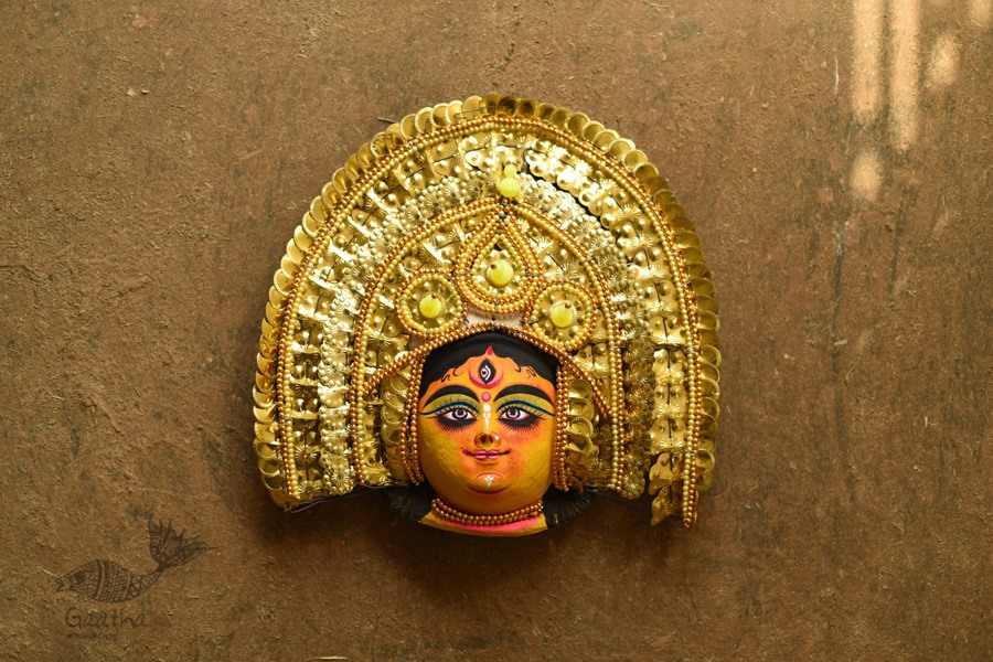 shop Handmade Paper Mache Chhau Mask - Durga Maa