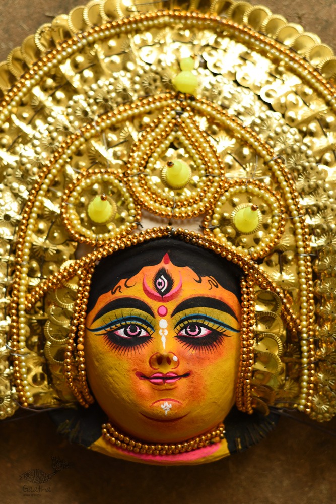 shop Handmade Paper Mache Chhau Mask - Durga Maa