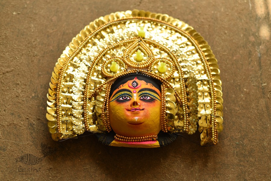 shop Handmade Paper Mache Chhau Mask - Durga Maa