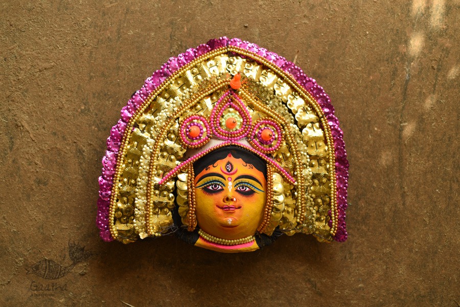 shop Handmade Paper Mache Chhau Mask - Durga Maa