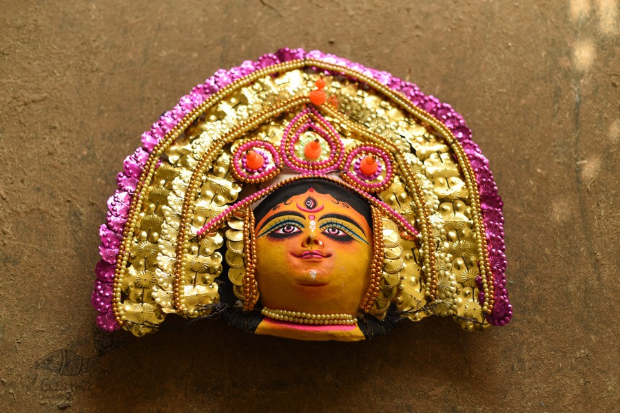 shop Handmade Paper Mache Chhau Mask - Durga Maa