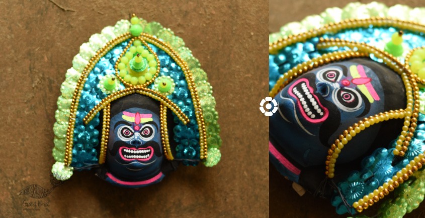 shop handmade chhau mask of Raavan - paper mache