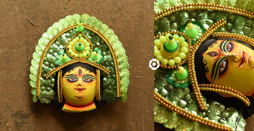 shop Handmade Paper Mache Chhau Mask - Durga Maa