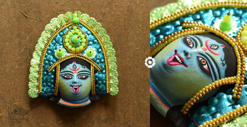 shop Handmade Paper Mache Chhau Mask - kaali