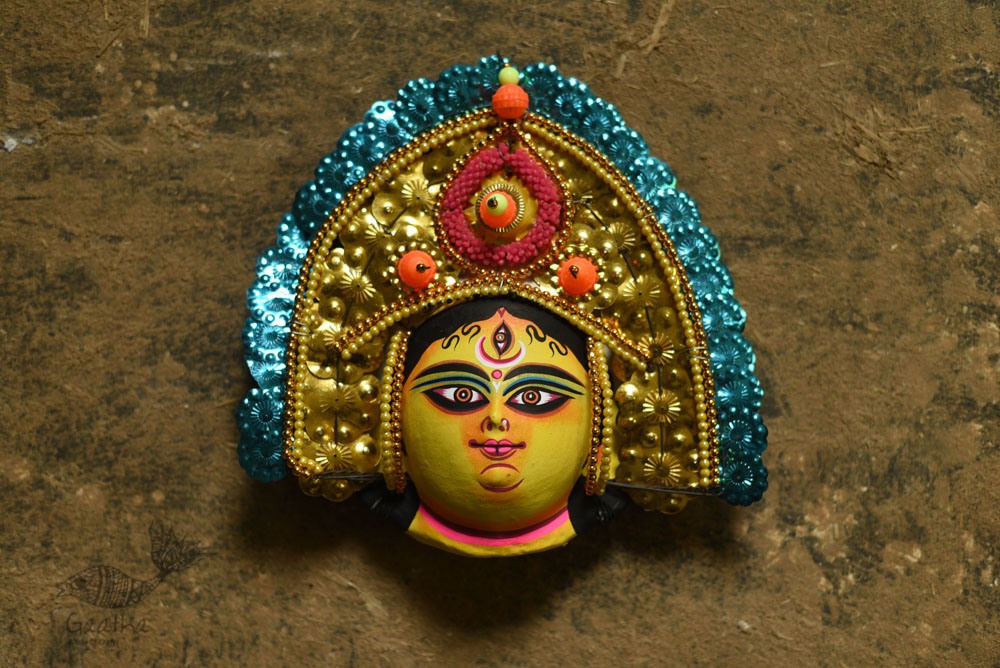 shop handmade chhau mask from bangal - Durga