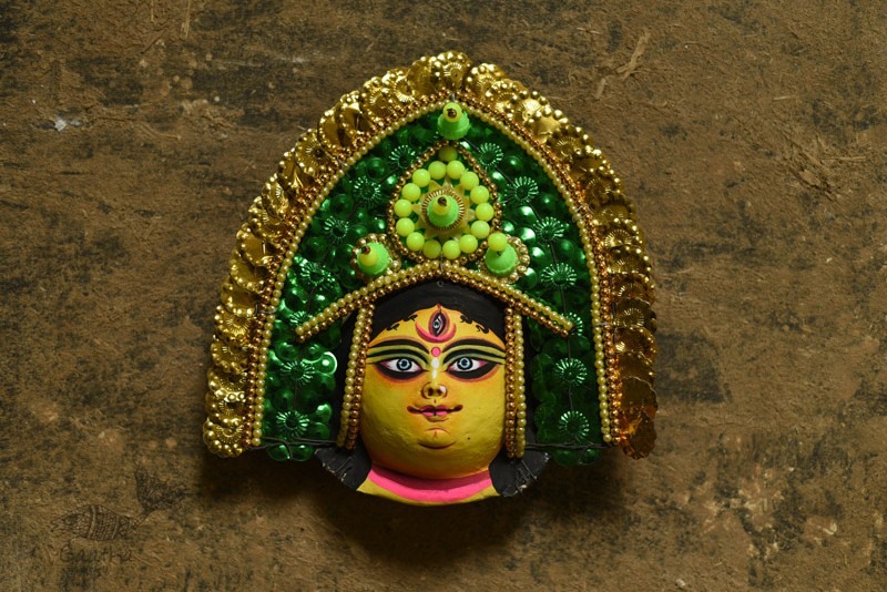 shop handmade chhau mask from bangal - Durga