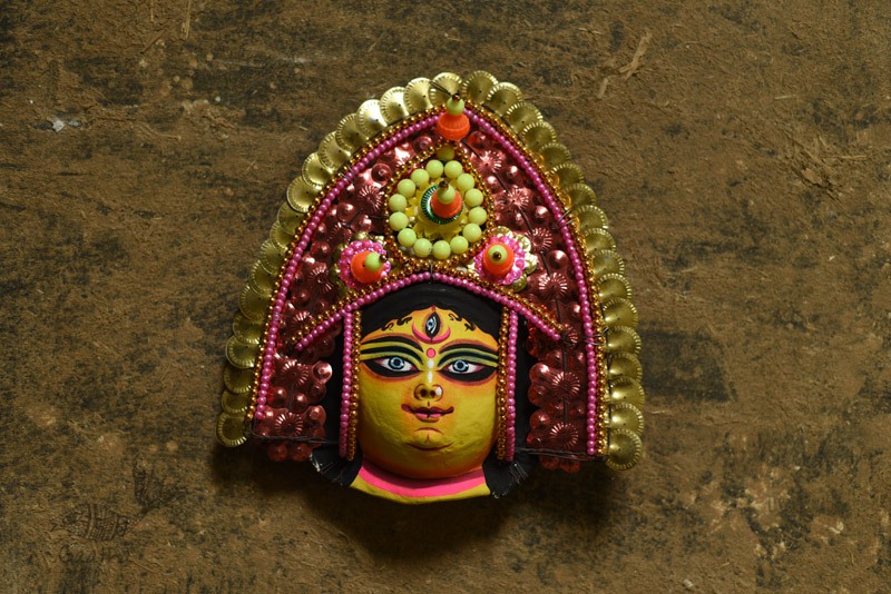 shop handmade chhau mask from bangal - Durga