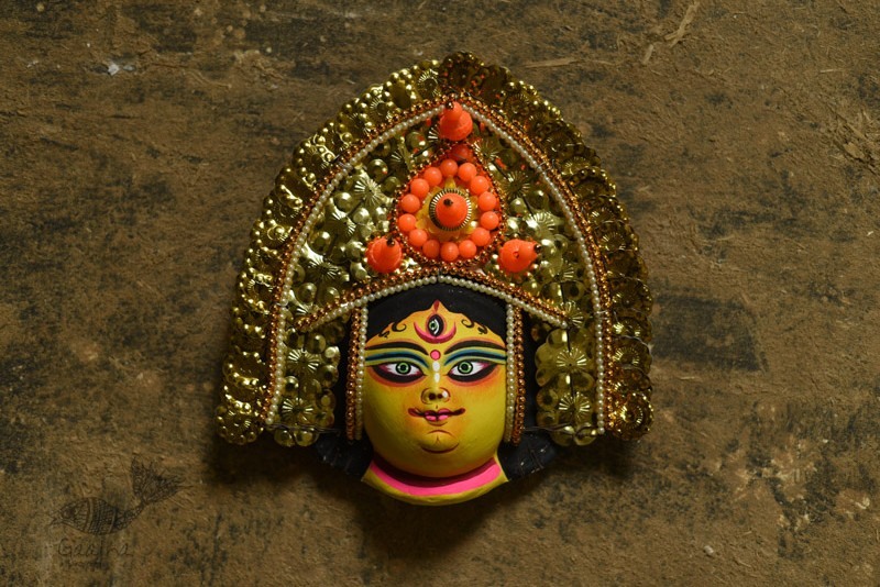 shop handmade chhau mask from bangal - Durga