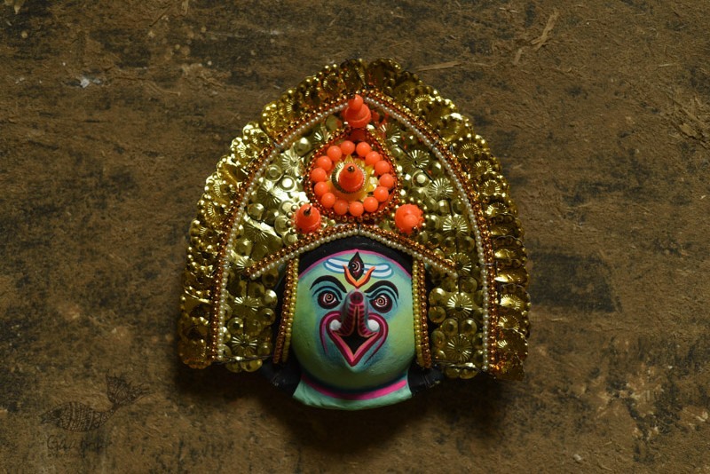 shop handmade chhau mask from bangal - ganesha