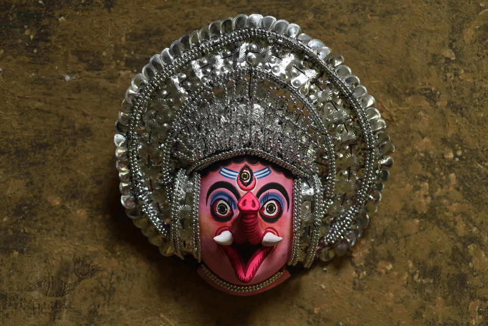 shop handmade chhau mask from bangal - ganesh