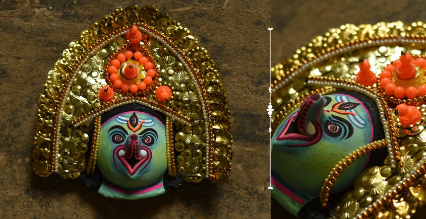 buy online handmade chhau mask from bangal- ganesha
