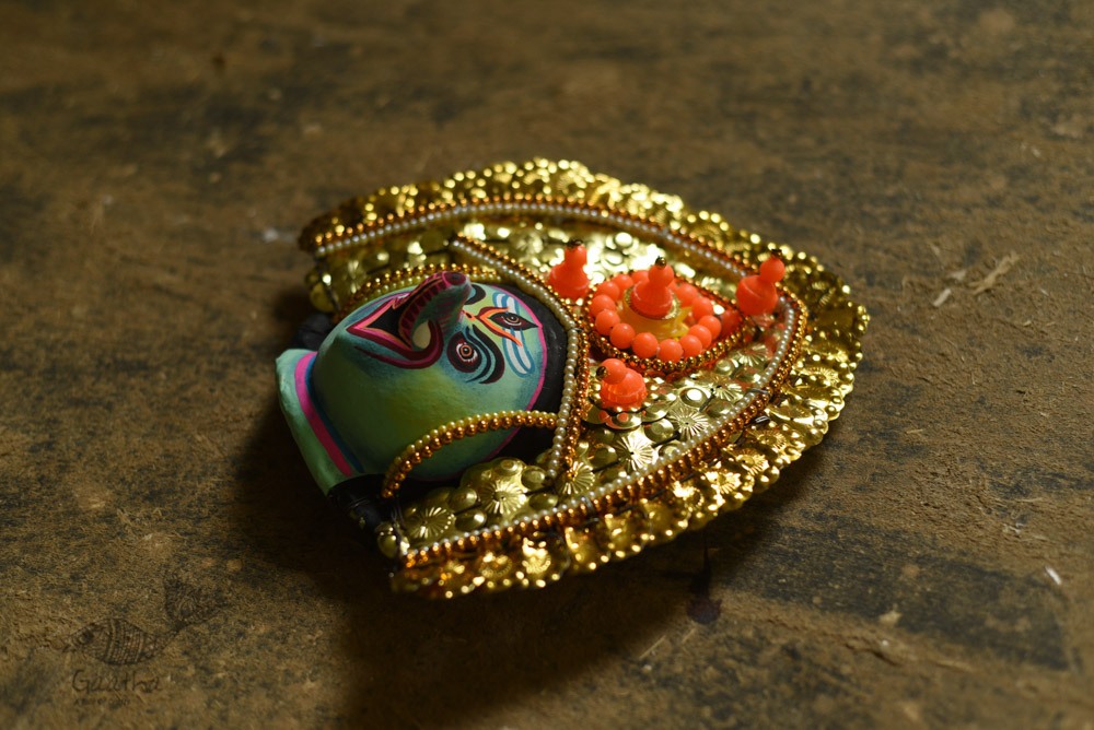 shop handmade chhau mask from bangal - ganesha