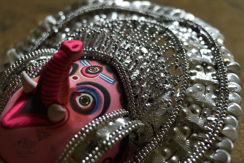 shop handmade chhau mask from bangal - ganesh
