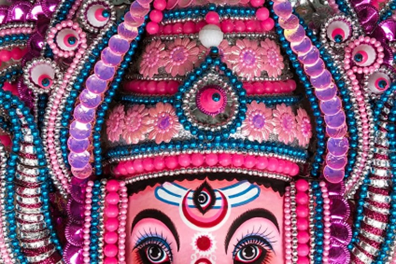 shop handmade chhau mask from bangal - gajanand