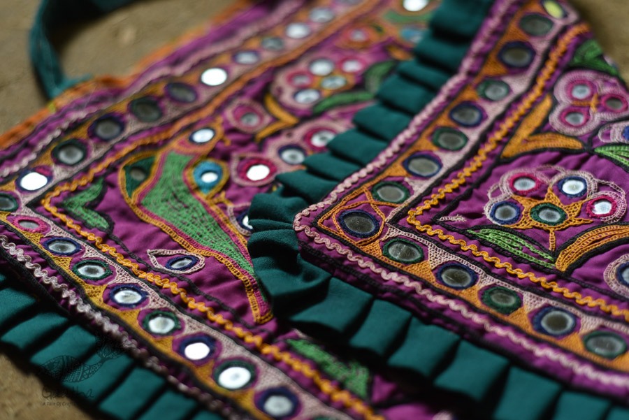 Hand Embroidered kutchi hand bag - Rabari Embroidery