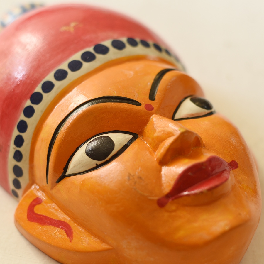 shop handmade wooden mask - Meera