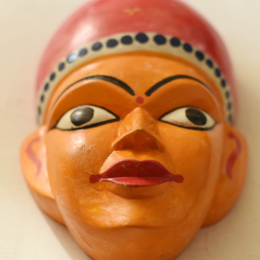 shop handmade wooden mask - Meera