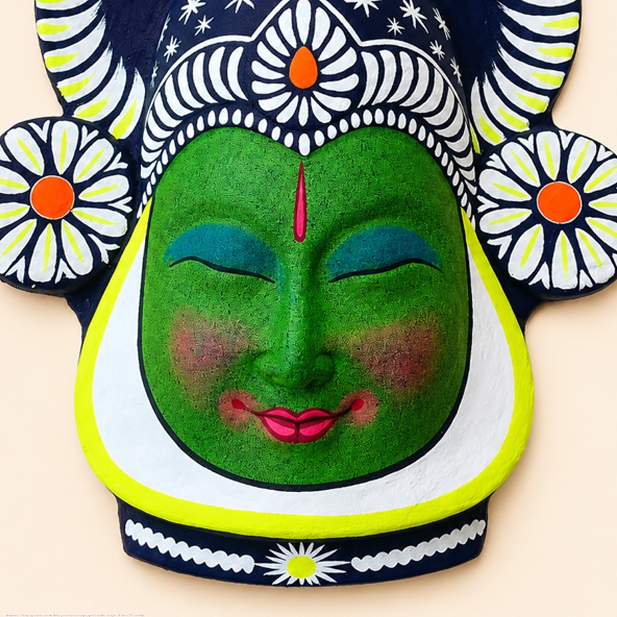 shop Handmade Paper Mache Chhau Mask - smile
