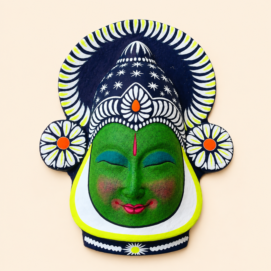 shop Handmade Paper Mache Chhau Mask - smile
