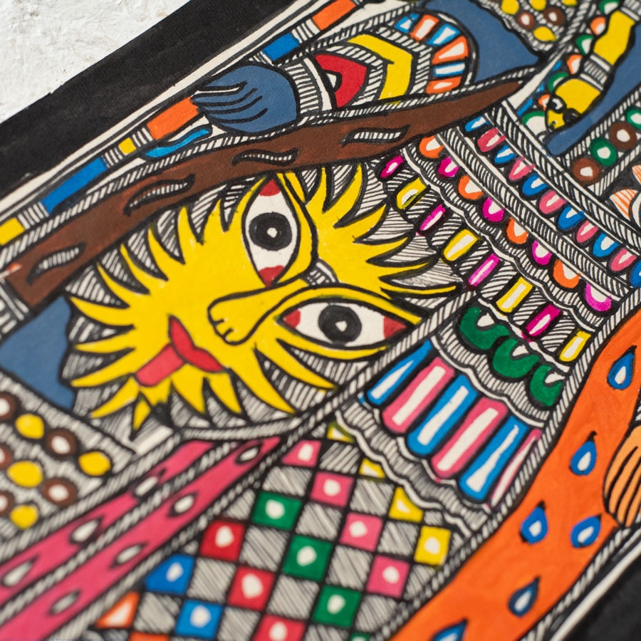 shop Madhubani Painting - Ardhanarishvar