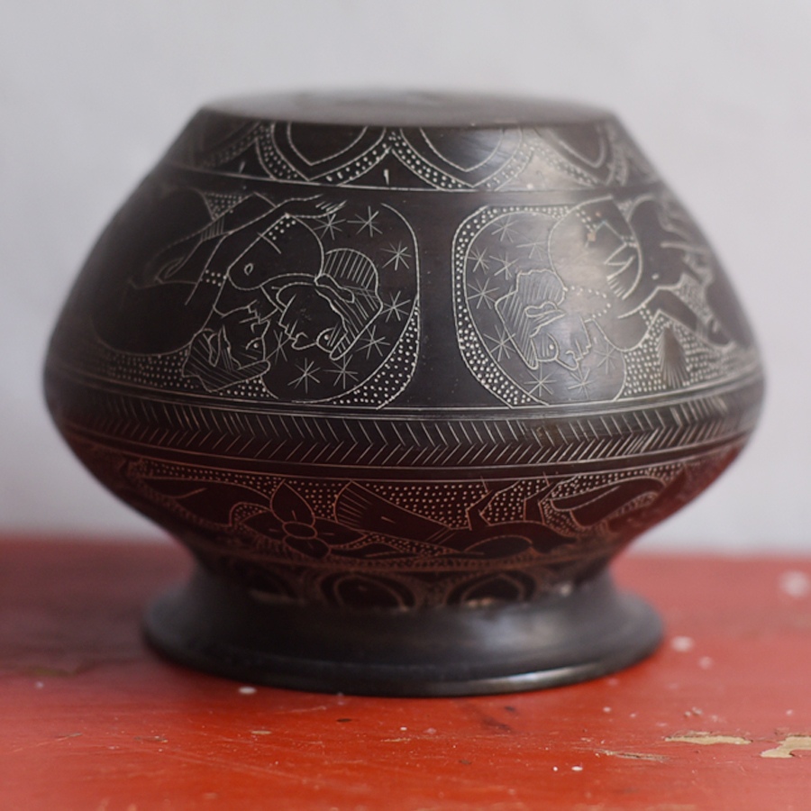 Shop Carving on Brass Lota / Pot 
