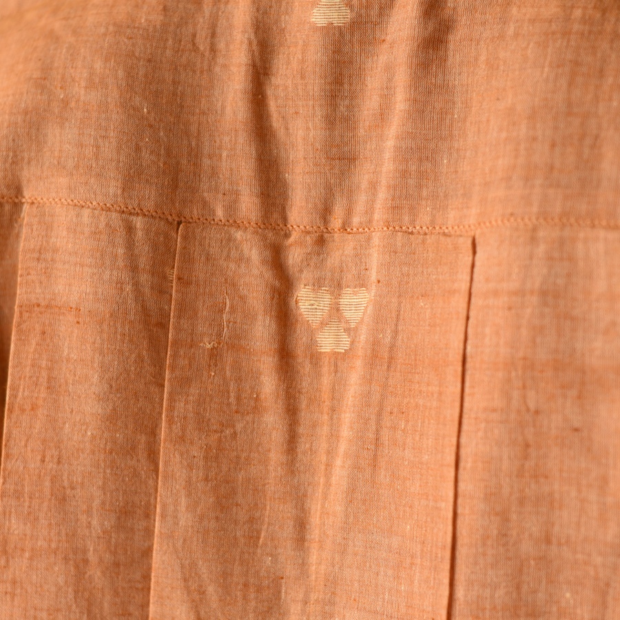 shop Jamdani - Handloom Cotton Dress - Light Brown