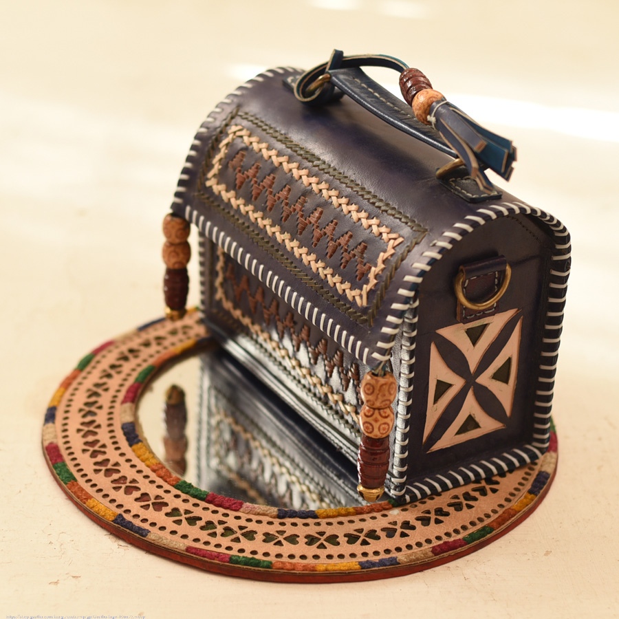 shop Kutchi Embroidery With Leather - Sling Handbag / Purse