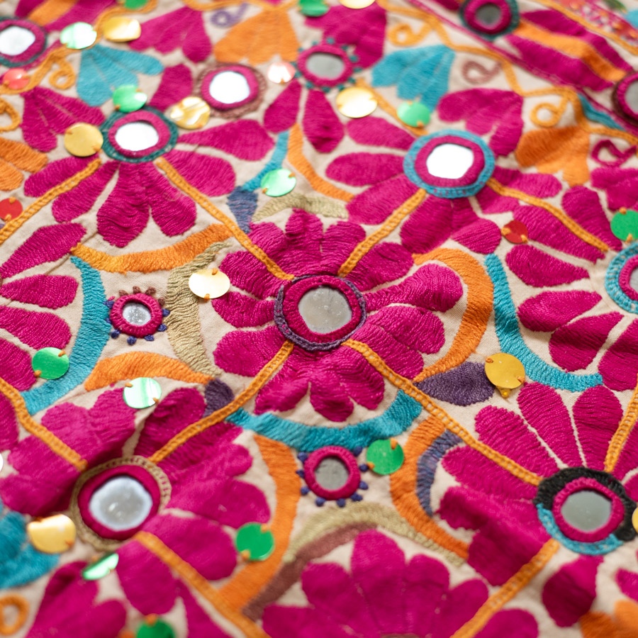 Hand Rabari Embroidery - Kutchi Old Wall Piece / Chakda