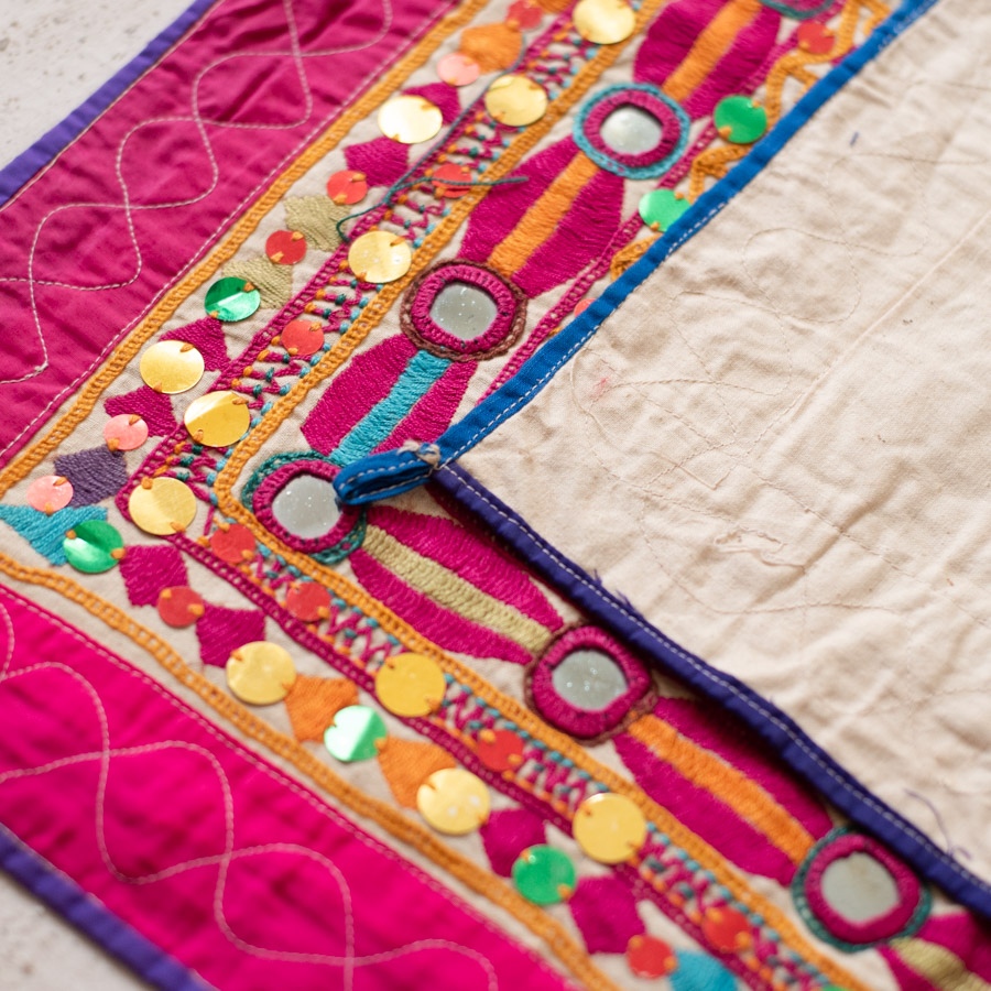 Hand Rabari Embroidery - Kutchi Old Wall Piece / Chakda