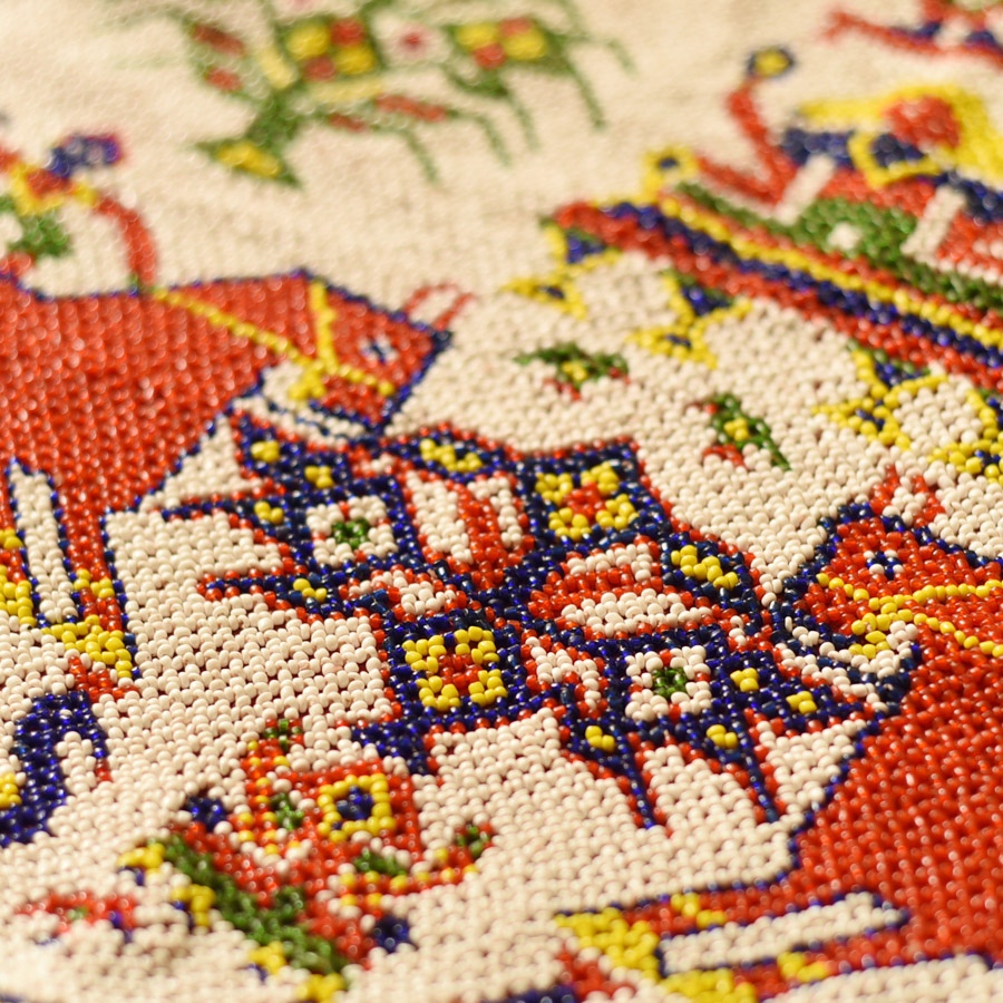 Gujrat Bead Work - Old & Antique Wall Hanging - Shreenathji