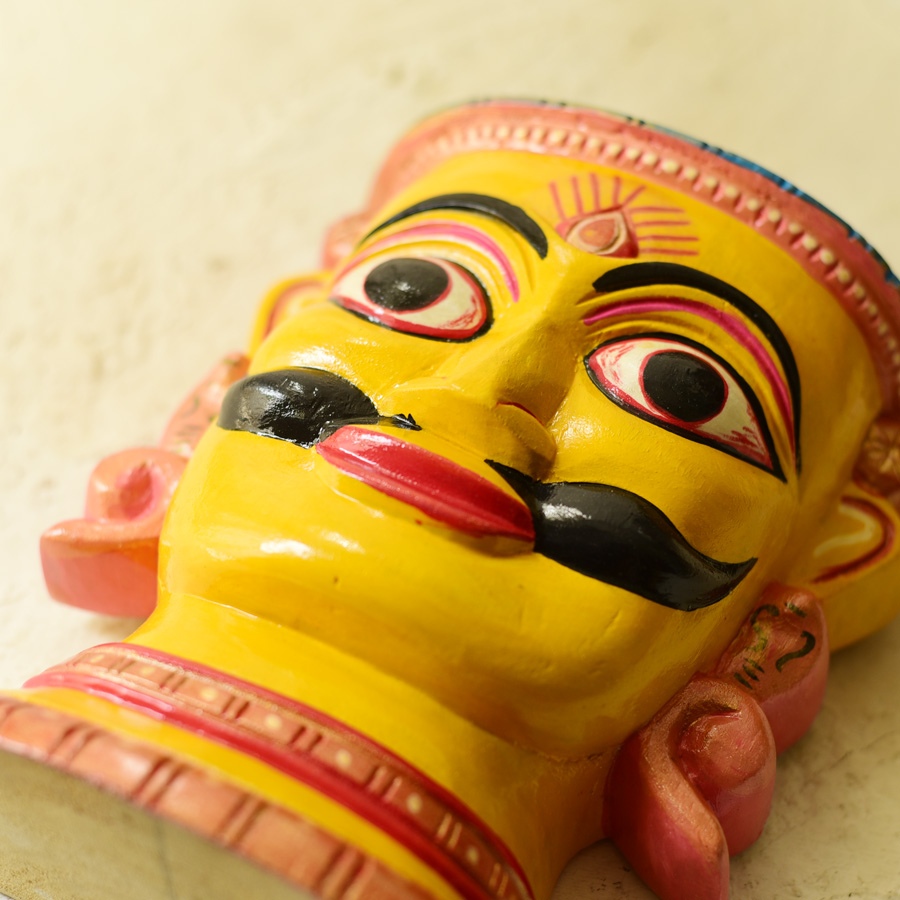 shop handmade wooden mask - Suraj