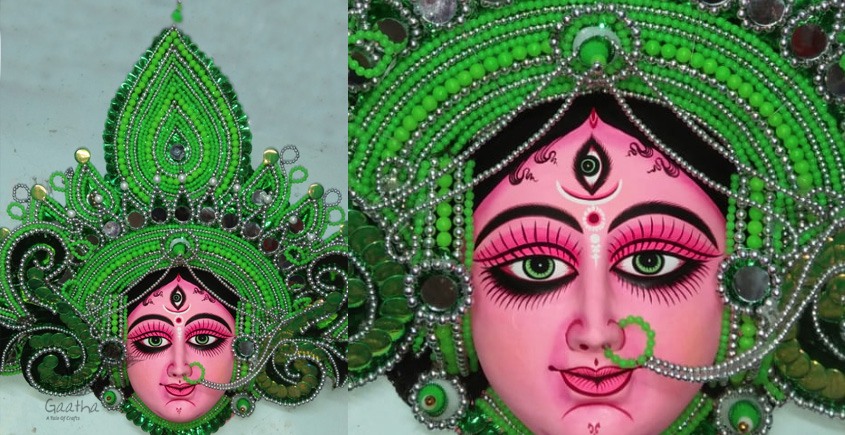 shop handmade chhau mask from bangal - ambika