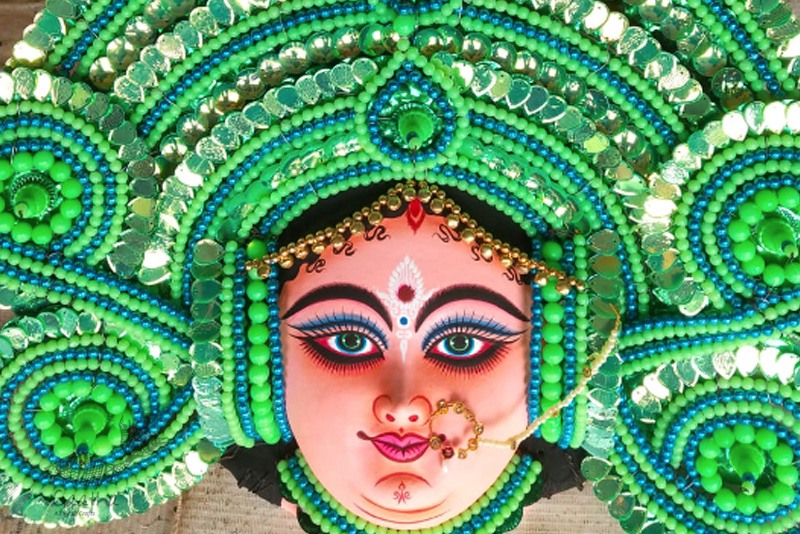 shop handmade chhau mask from bangal - Durga