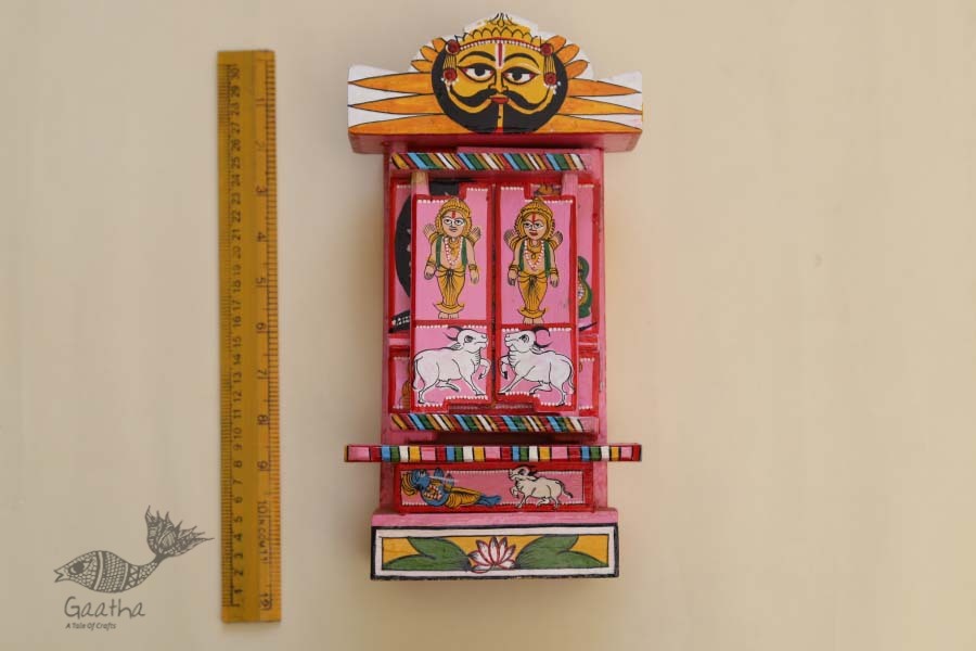 कथनिक ☀ Kaavad a Wooden Shrine ( Pink - 29 cm) ~ 141