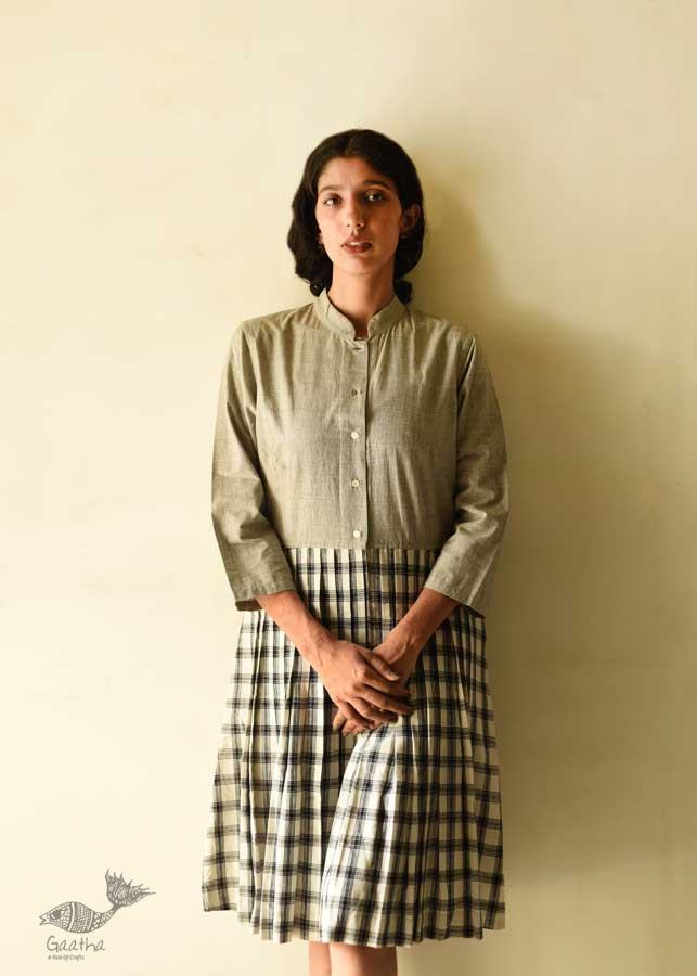 shop Handloom Cotton Grey dress