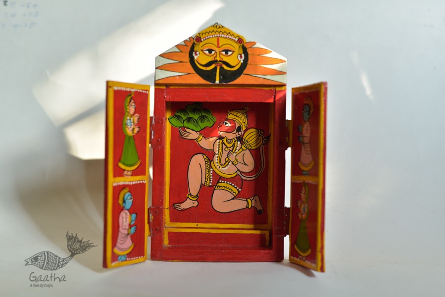 कथनिक ☀ Kaavad a Wooden Shrine - Hanuman { Single piece } ~ 4