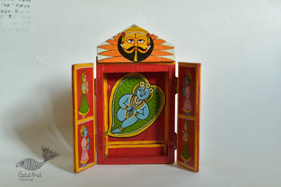 कथनिक ☀ Kaavad a Wooden Shrine - Bal Krishna { Single piece } ~ 3